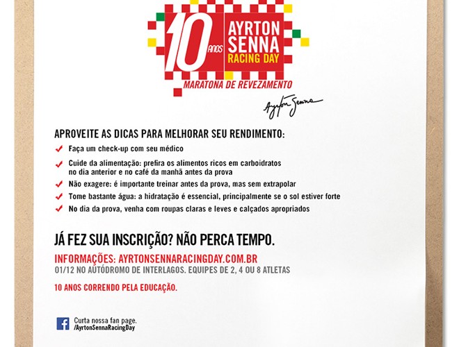 Confira as dicas e se prepare para correr na 10ª Maratona Ayrton Senna Racing Day.
