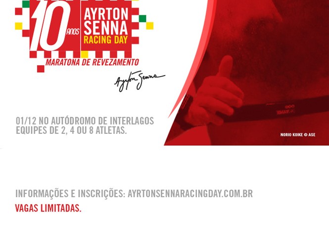 Corra: inscrições limitadas para a 10ª Maratona Ayrton Senna Racing Day.